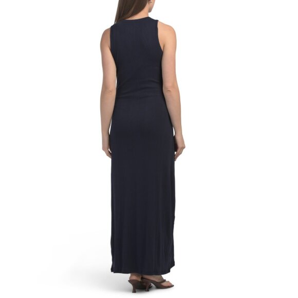 GOLDIE TEE Navy Pima Cotton Maia Maxi Dress - Picture 2 of 2